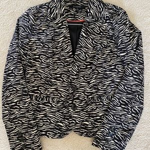 Zebra pattern blazer